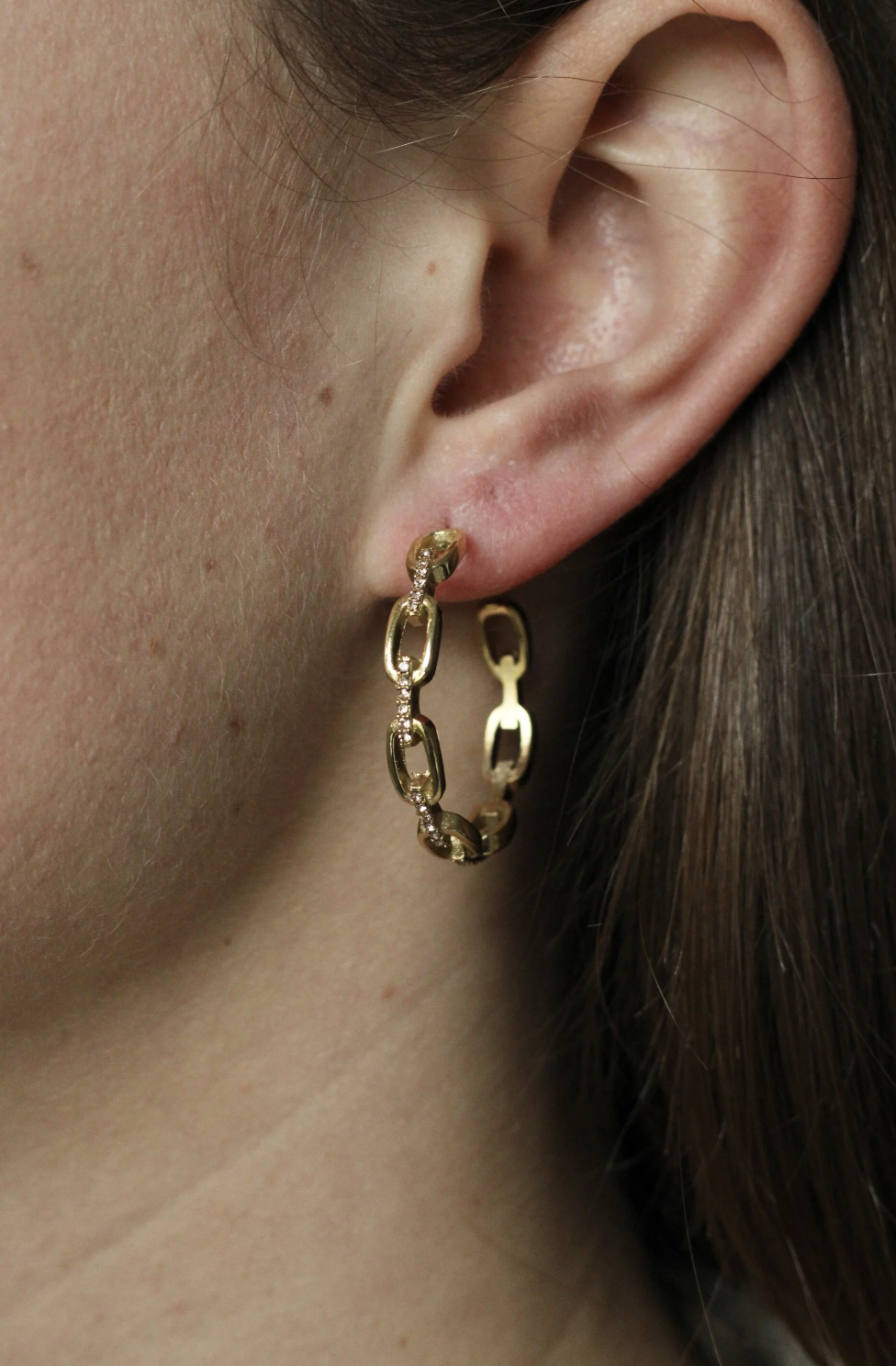 Oorbellen met kleine diamantjes goud